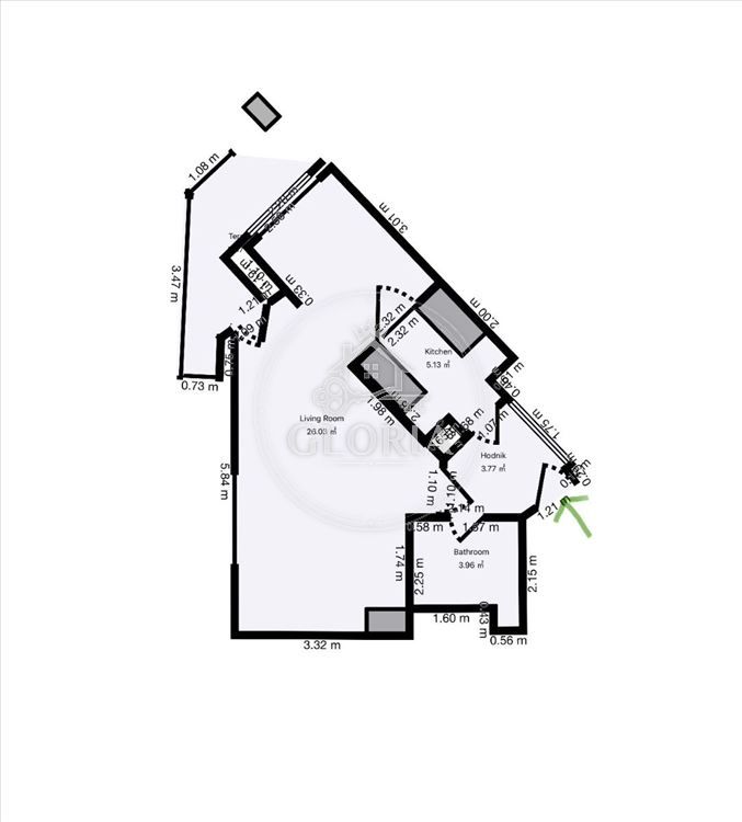 1,5-комнатная квартира, 45 м², Центр, Палилула, фото 11