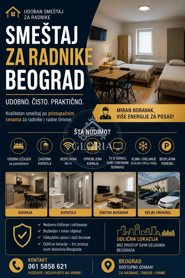 1,5-комнатная квартира, 48 м², Врачар, фото 2
