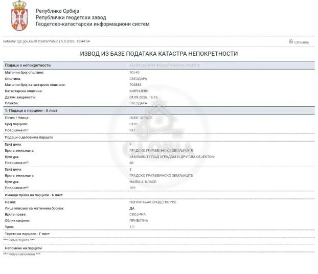 Дом, 58 м², Мириево, Звездара